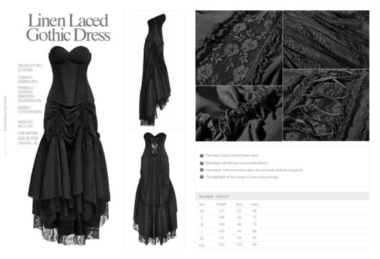 Dress, Linen Corset Top