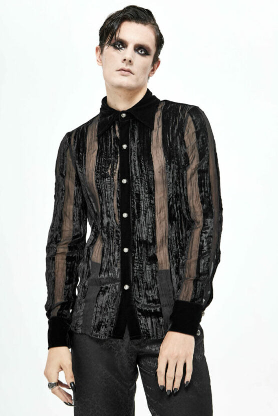 Shirt, Velvet Striped Pirate Large