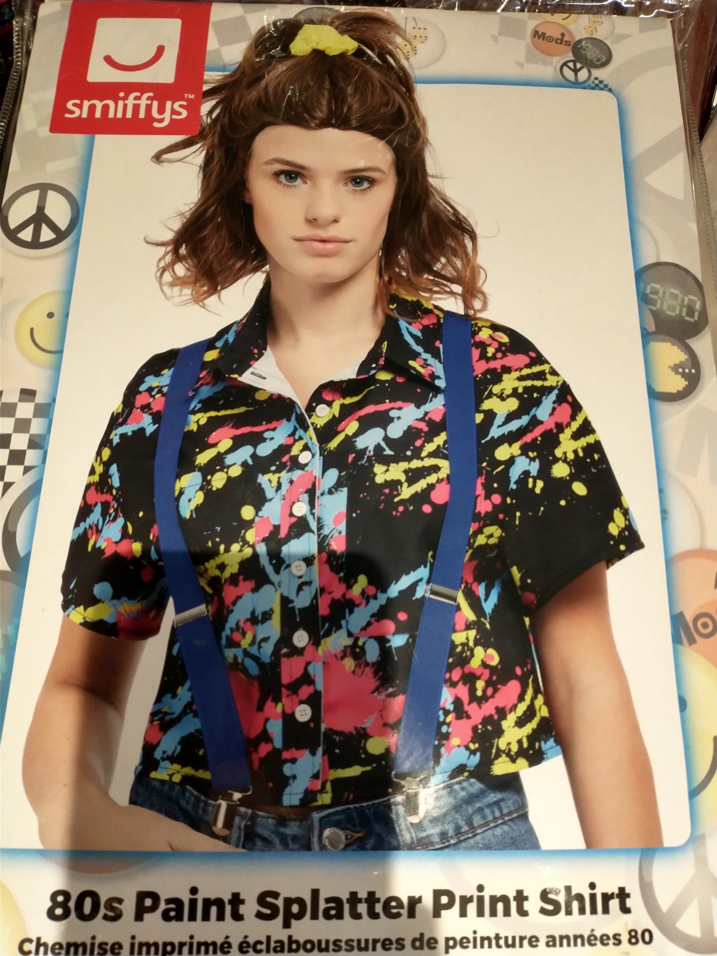 Shirt, 80s paint splash-L