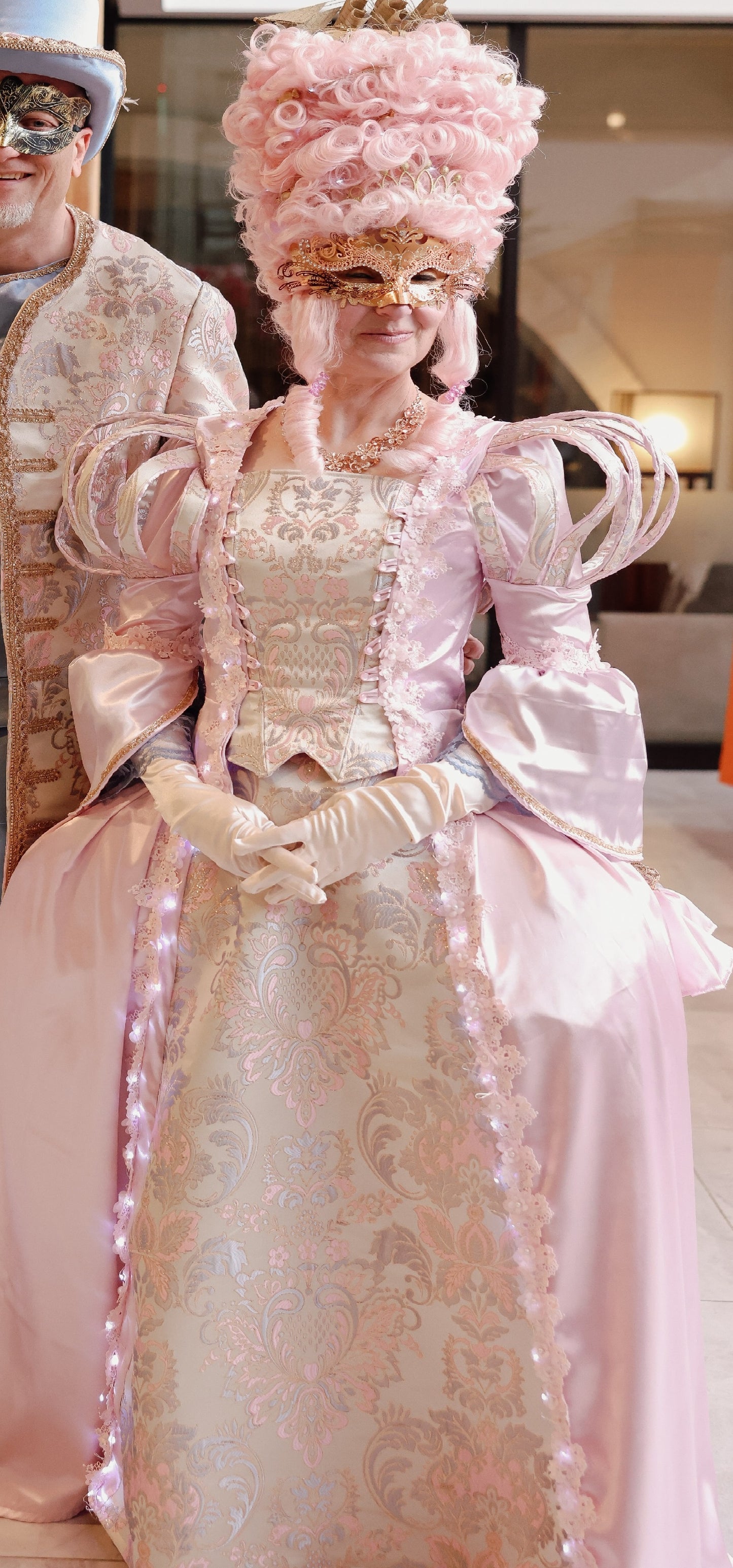 Dress, 18th c. Pink Pastel