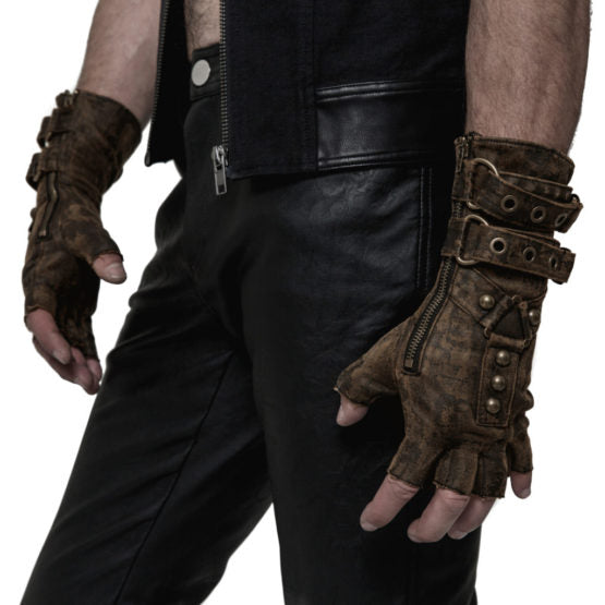 Gloves, Steampunk Fingerless- : XL