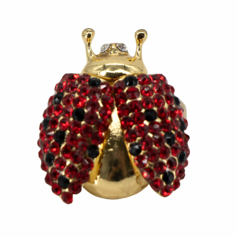 Ring, Rhinestone Ladybug