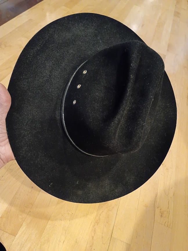 Hat, Cowboy Bailey Yuma Black with Silver 7 1/8