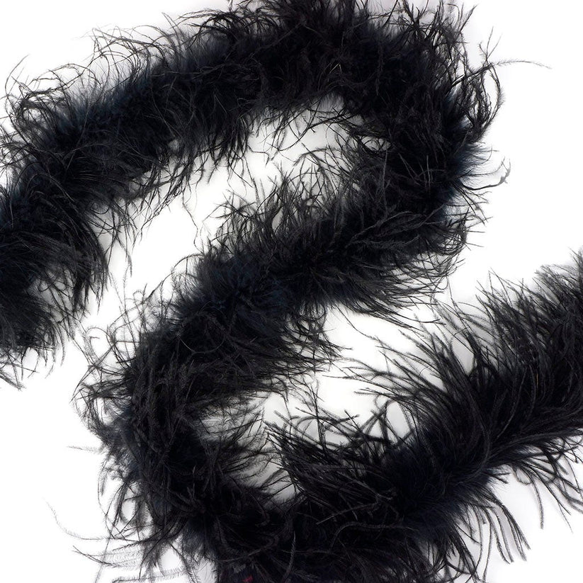 Boa, Ostrich 5 twoply Black