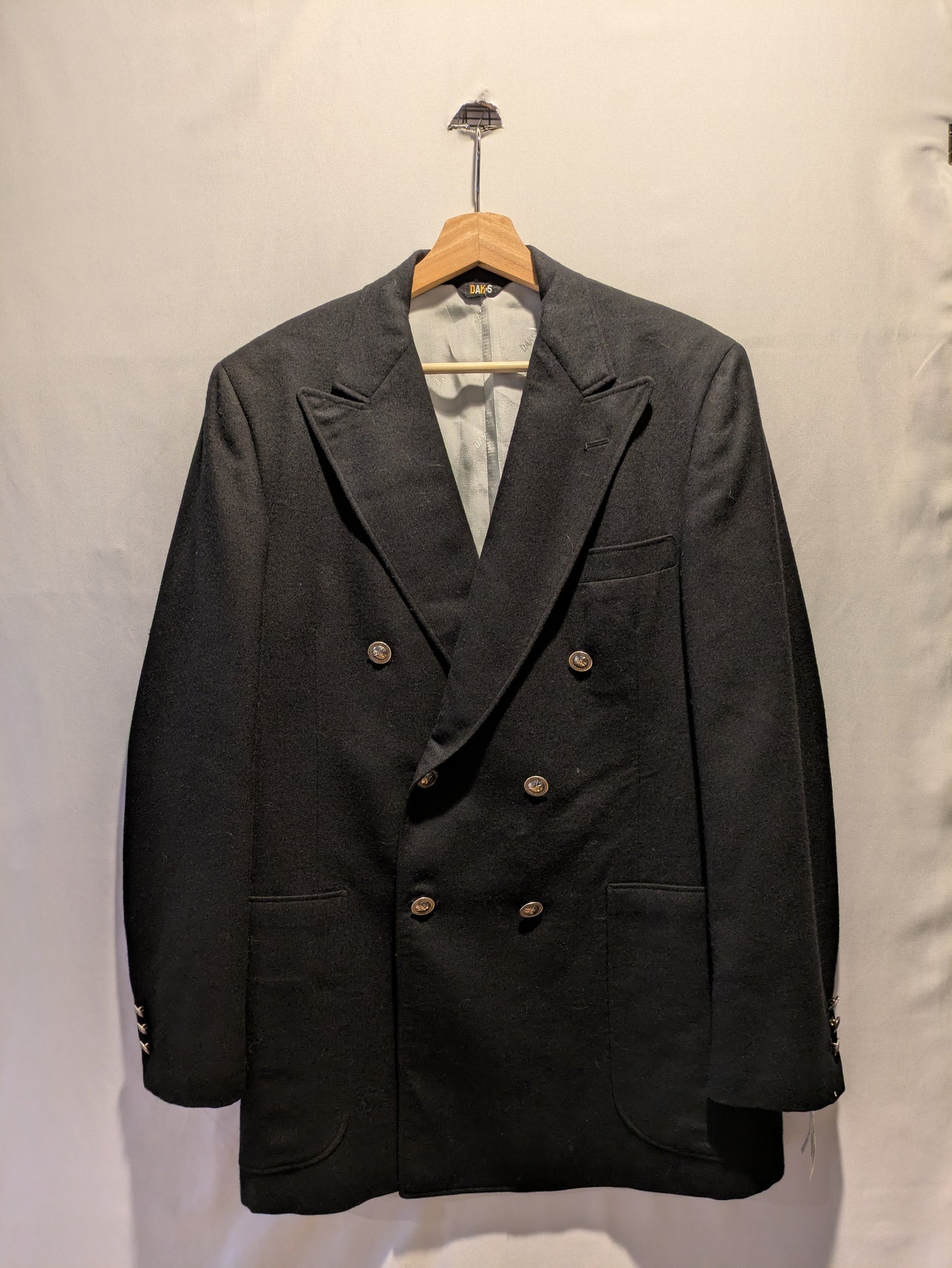 Jacket, Wool Black Vintage 40r