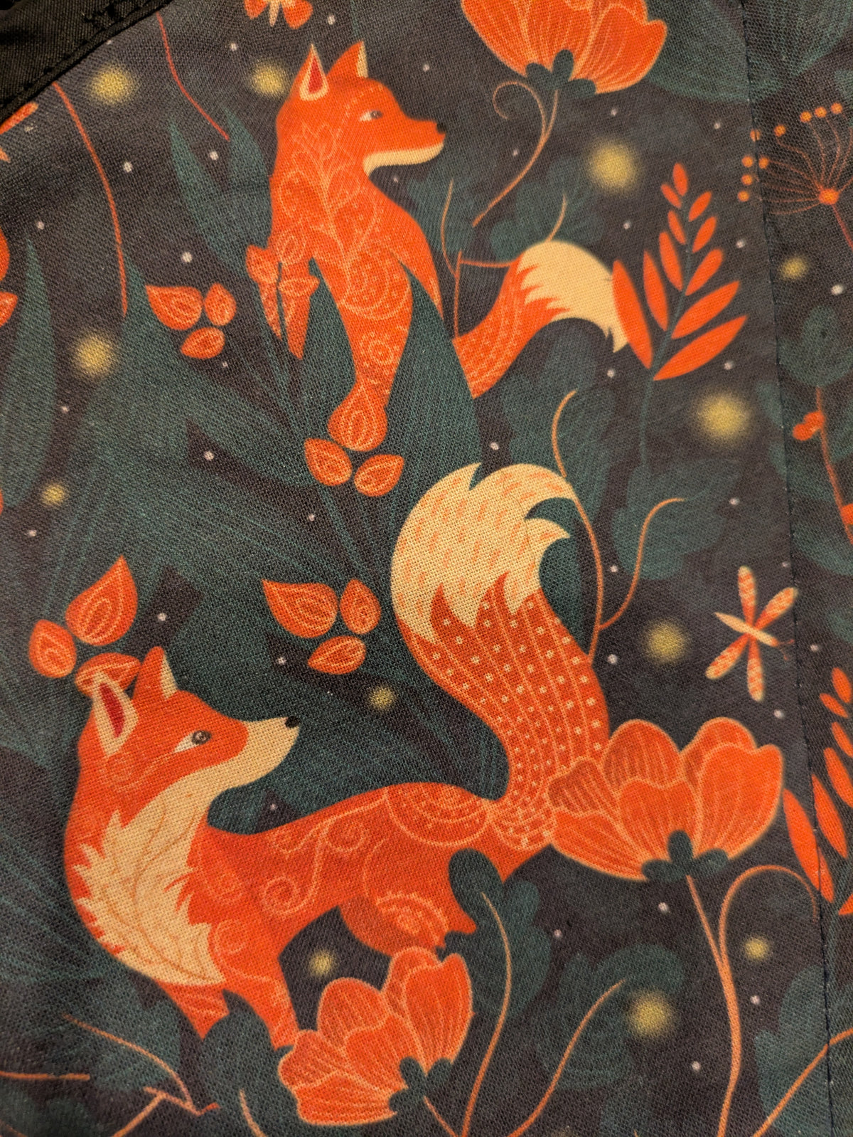 Bodice, Fox Print Reversible to Black, (PLUS Ivy size 49-53 bust)