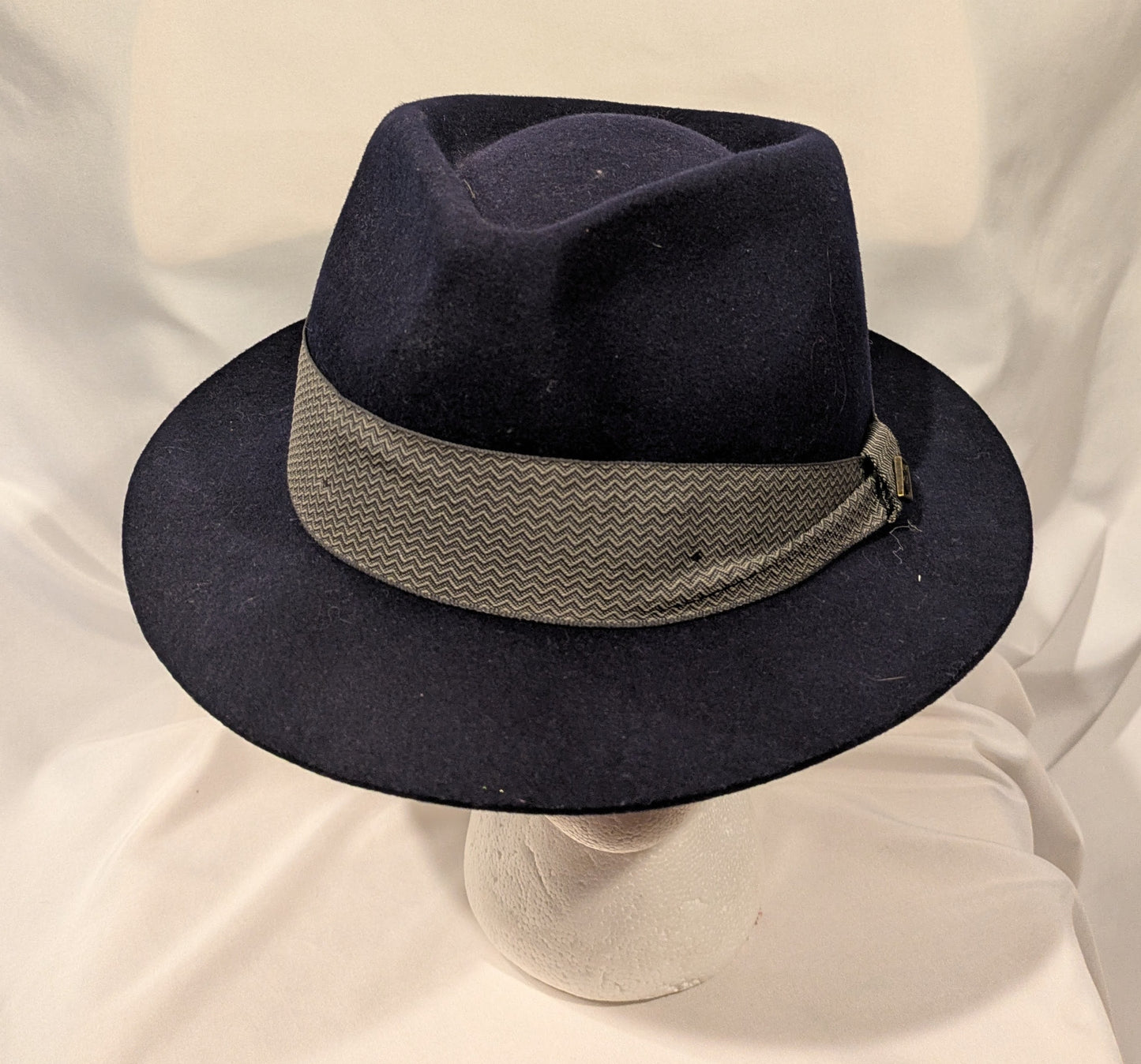 Hat, Fedora Used Navy