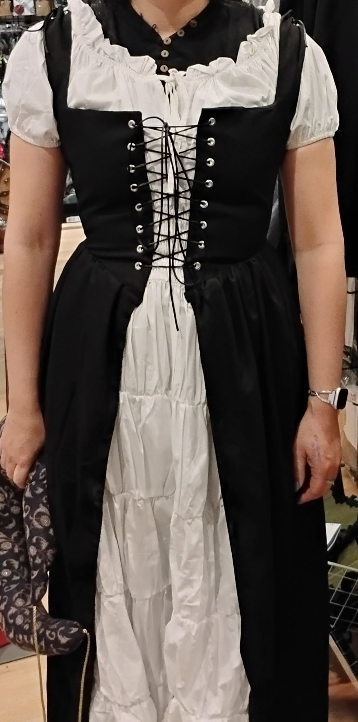 Irish Overdress, Cotton Linen Black
