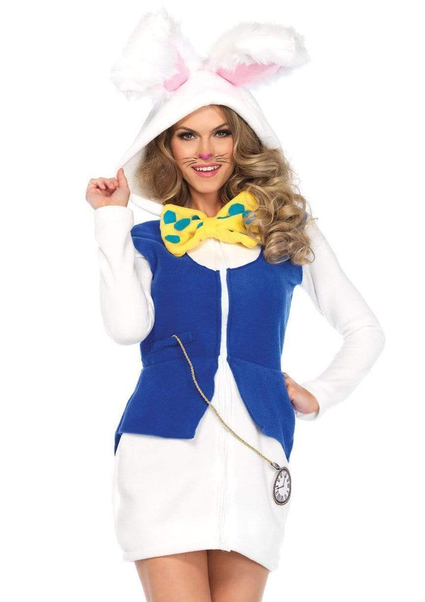Cozy White Rabbit-White Blue : Small