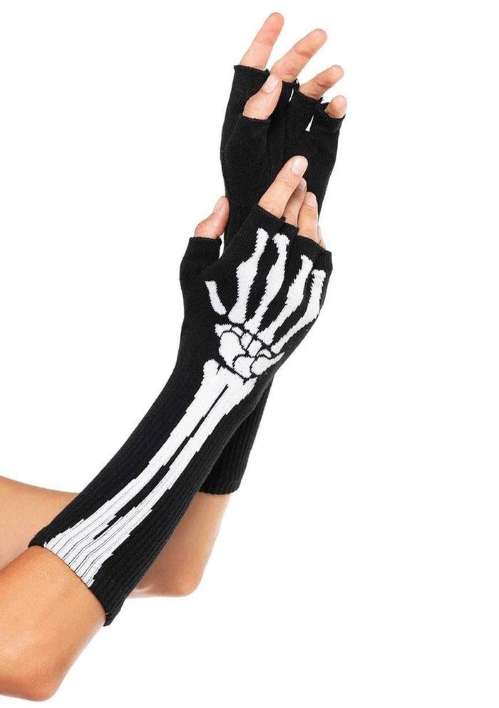 Gloves, Woven Fingerless Skeleton
