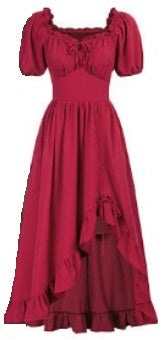 Dress, Chemise Asymmetrical Hike Red M