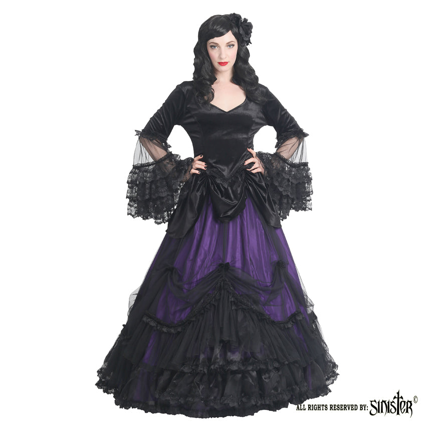 Skirt, Gothic Long Purple Small
