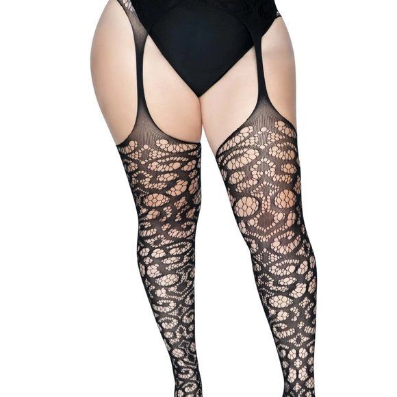 Stockings, Lace Attached Garter Plus