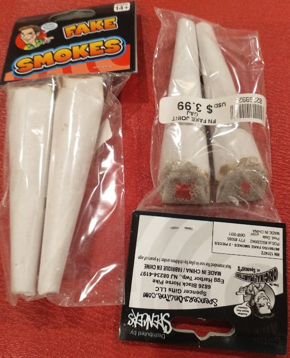 Cigarette, fake joint gag smokes