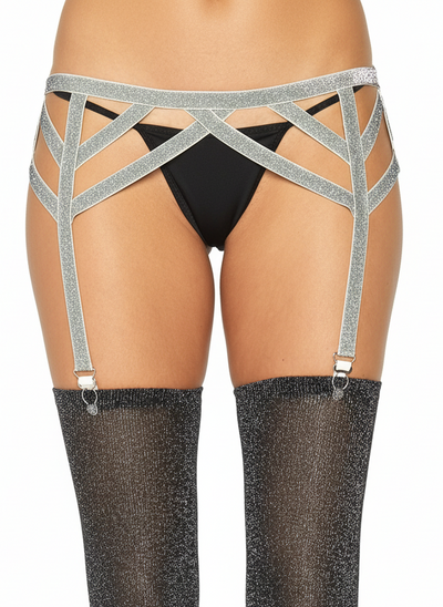 Garter Belt-silver : One Size