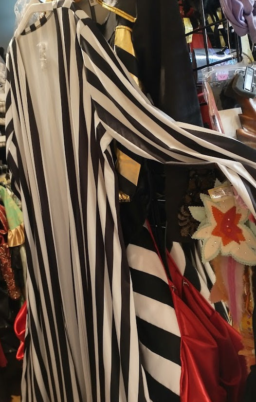 Jacket, Black and White Stripe