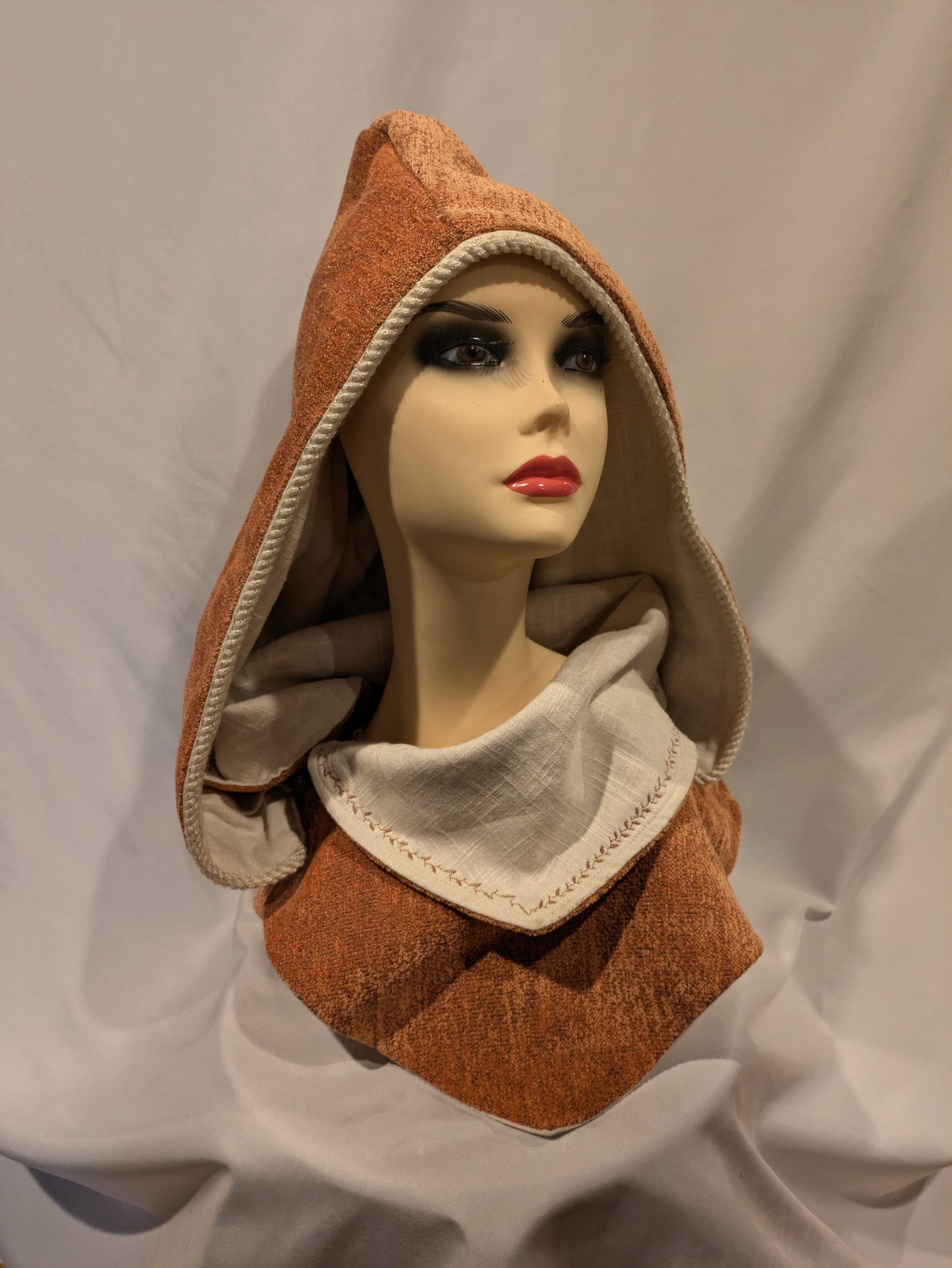 Capelet, Hooded Fantasy Orange