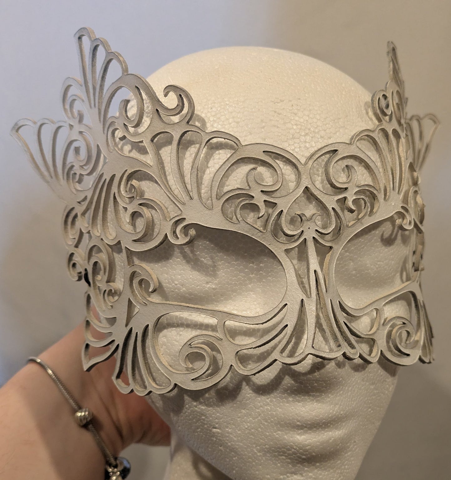 Leather Mask, Rococo White