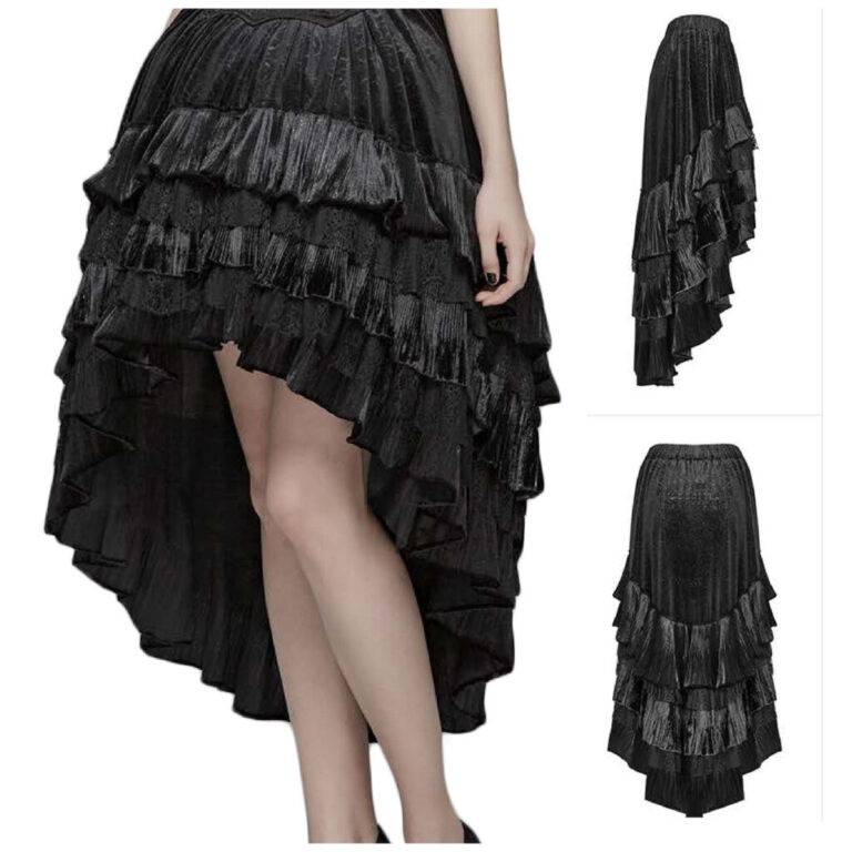 Skirt, High-Lo Dark Grain