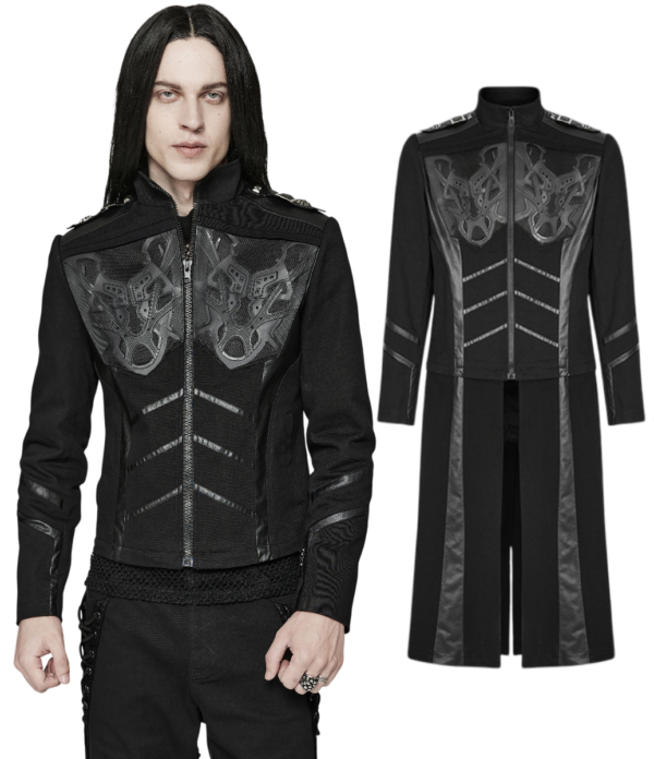 Coat, Futuristic Trench Black