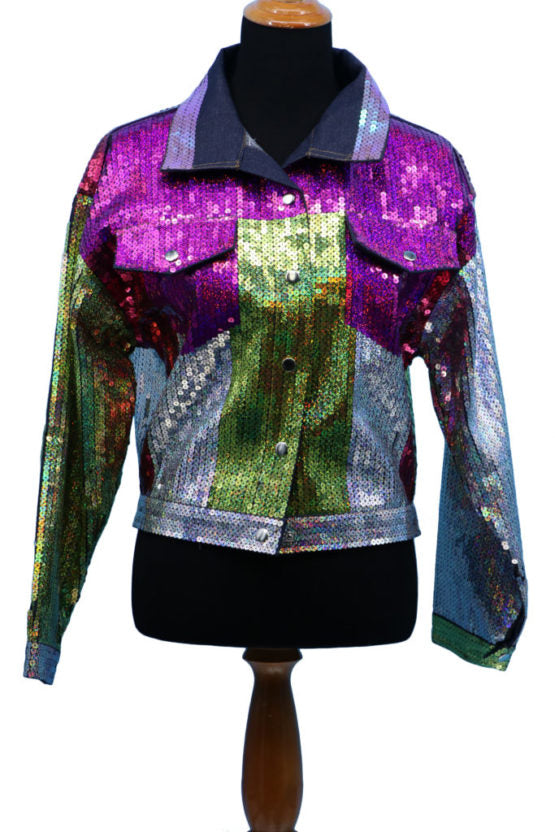 Jacket, Rainbow Sequin- : L