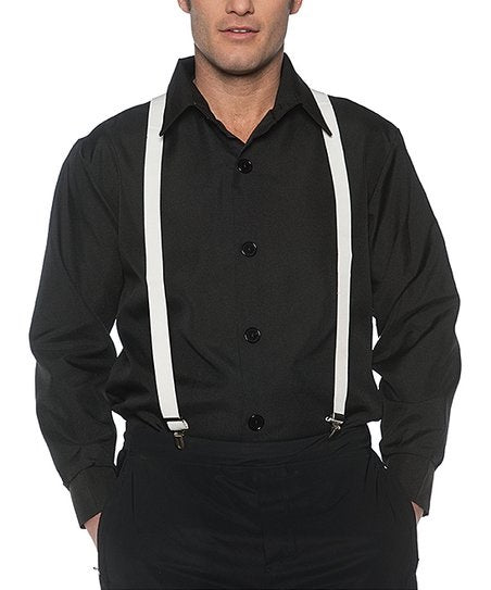 Suspenders, White