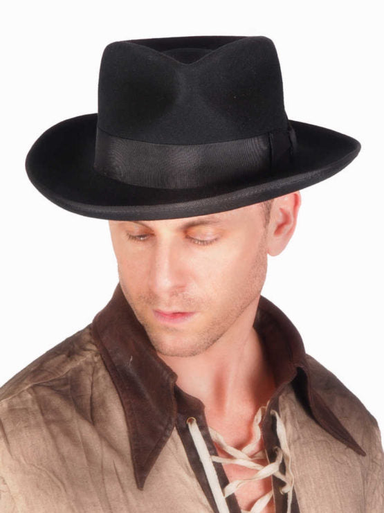 Hat, Fedora wool, lined- : Lg