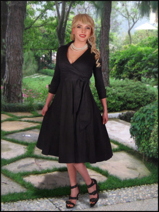40s Dress V neck swing Lana- : M