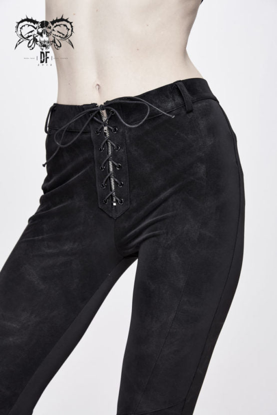 Pants, Lace-up high waist- : 3XL