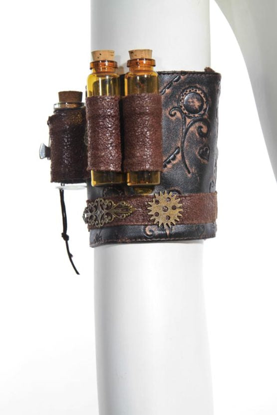 Wristband, Steampunk Vials- : OS