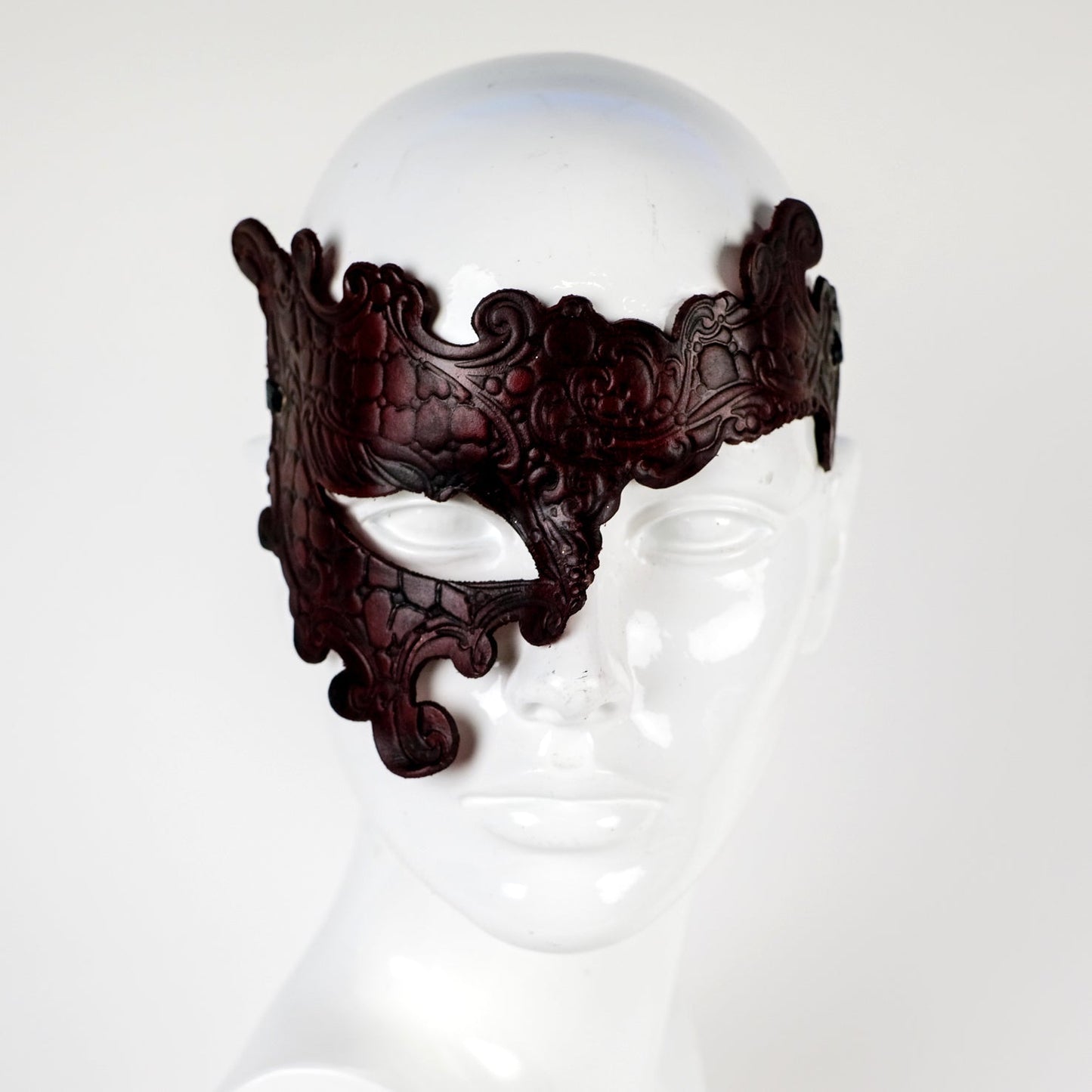Phantom Leather Mask-red
