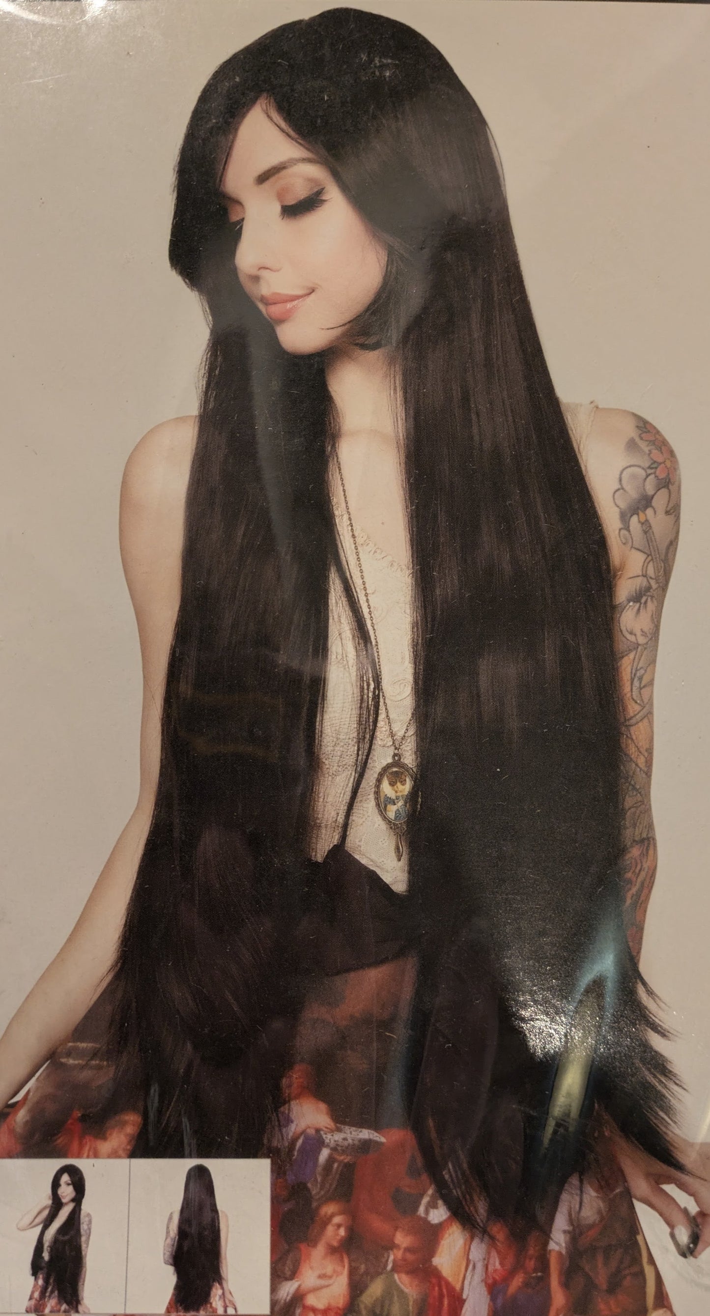 Wig, Long Straight 100cm - Black