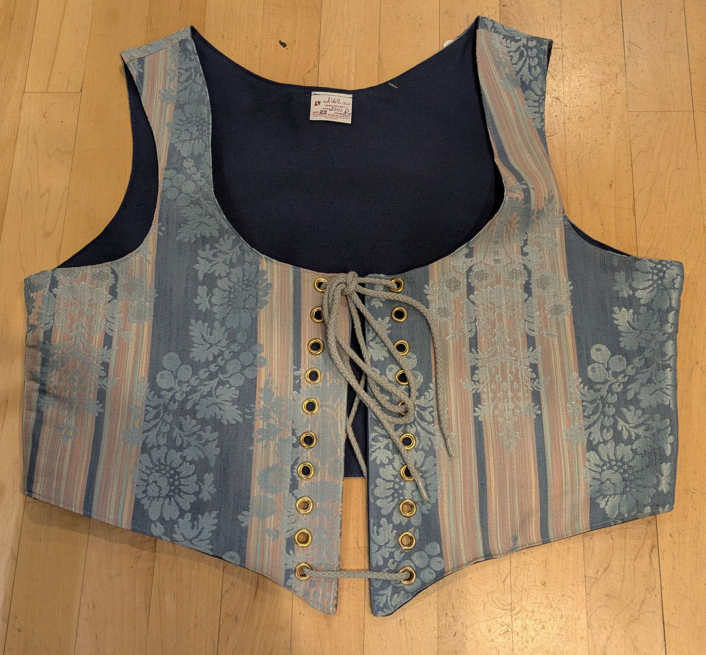 Bodice, Blue Brocade sz 22