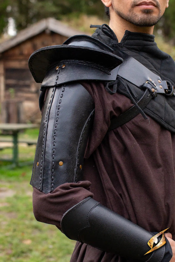 Pauldron, Fantasy Leather Black
