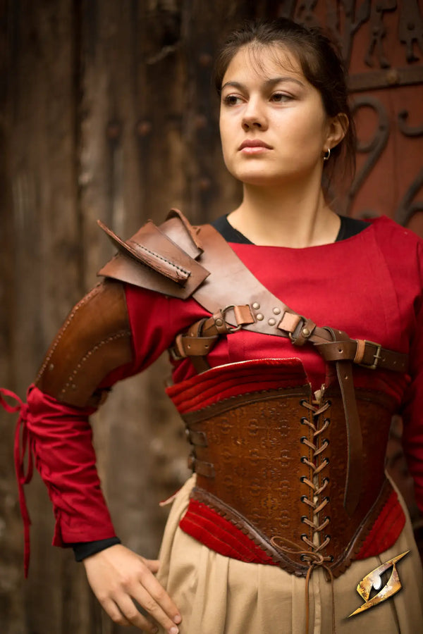 Pauldron, Fantasy Leather Brown