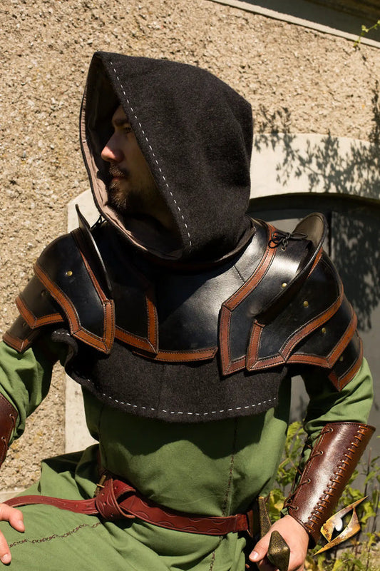 Mantle, Leather Armor Black L