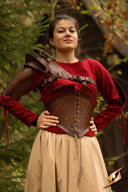 Corset, Margot Leather Red M/L