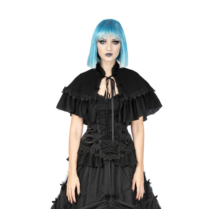 Caplet, Gothic Mesh Lace