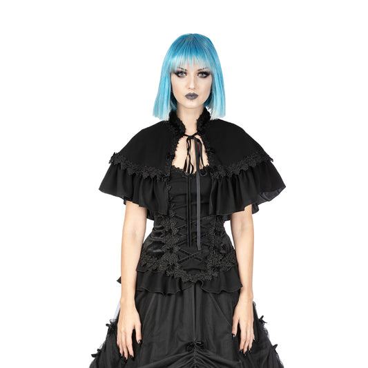 Caplet, Gothic Mesh Lace