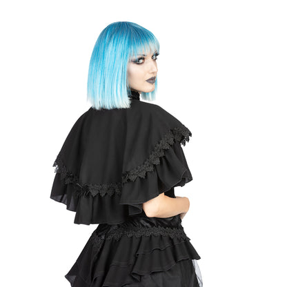 Caplet, Gothic Mesh Lace
