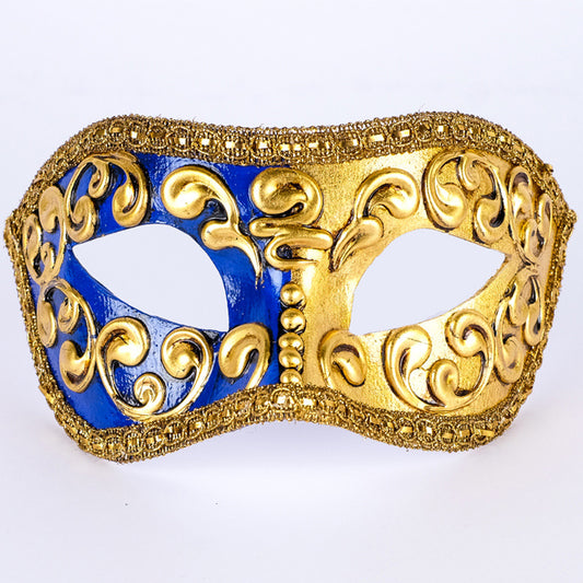 Civetta Paper Mache Mezza-Gold/Blue