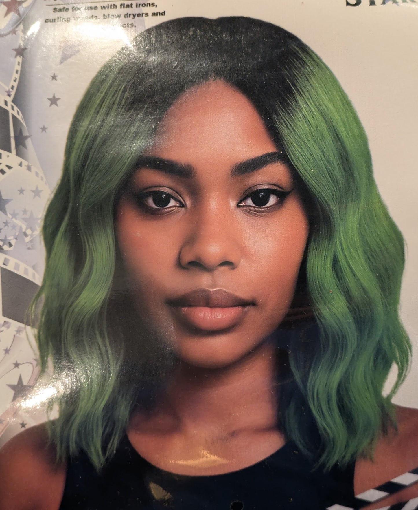 Wig, Green Black Billie