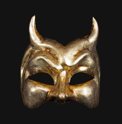 Mask, Diavolo Paper Mache-GOLD