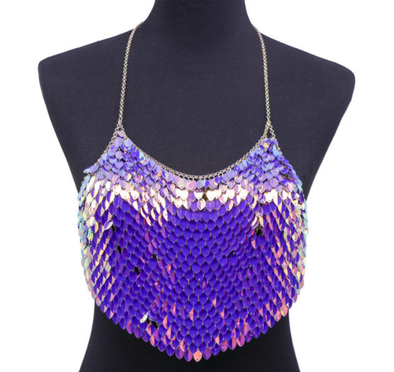 Halter Top, Leaf Purple
