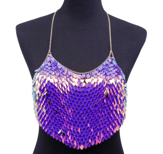 Halter Top, Leaf Purple