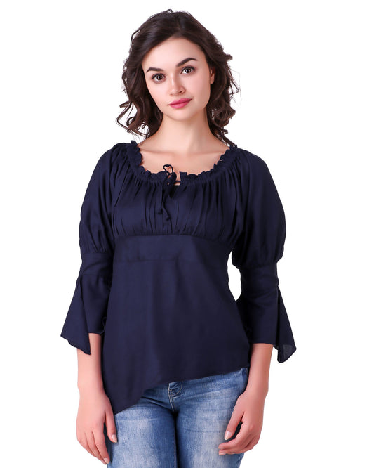 Blouse, Felicia High-Low Hem