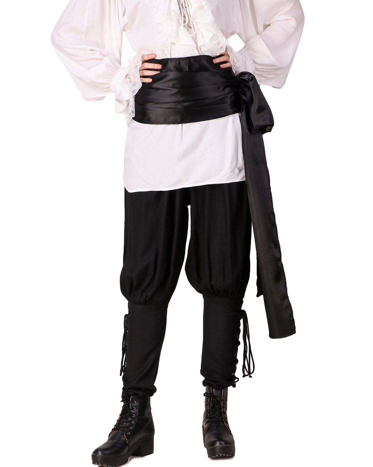 Pirate Sash, Pirate Dressing Black Satin