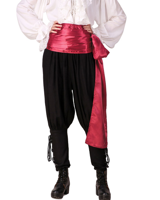 Pirate Sash, Pirate Dressing Red Satin