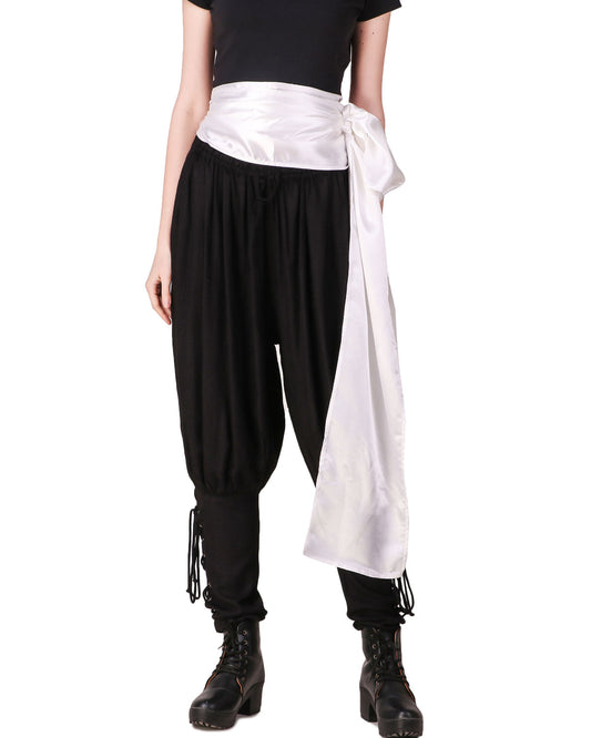 Pirate Sash, Pirate Dressing White Satin