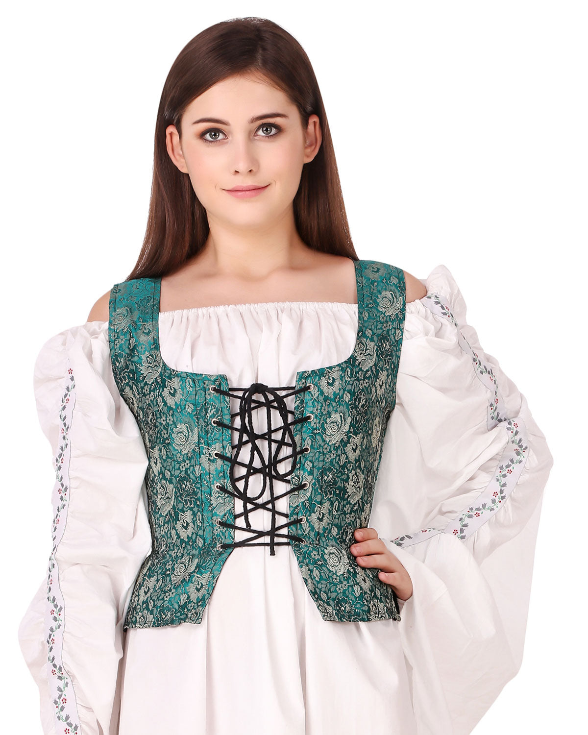 Bodice, Brocade Turquoise